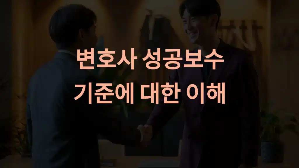 변호사 성공보수 기준