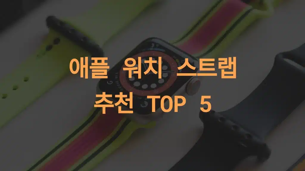 애플 워치 스트랩 추천 TOP 5, 패션과 실용성을 동시에