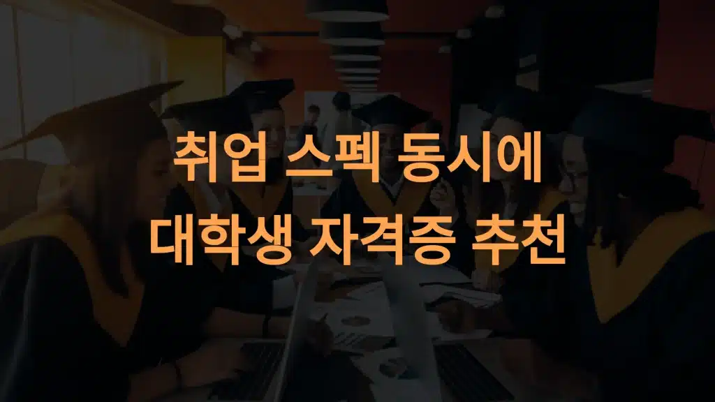 대학생 필수 자격증 추천: 취업과 스펙을 동시에 잡는 법