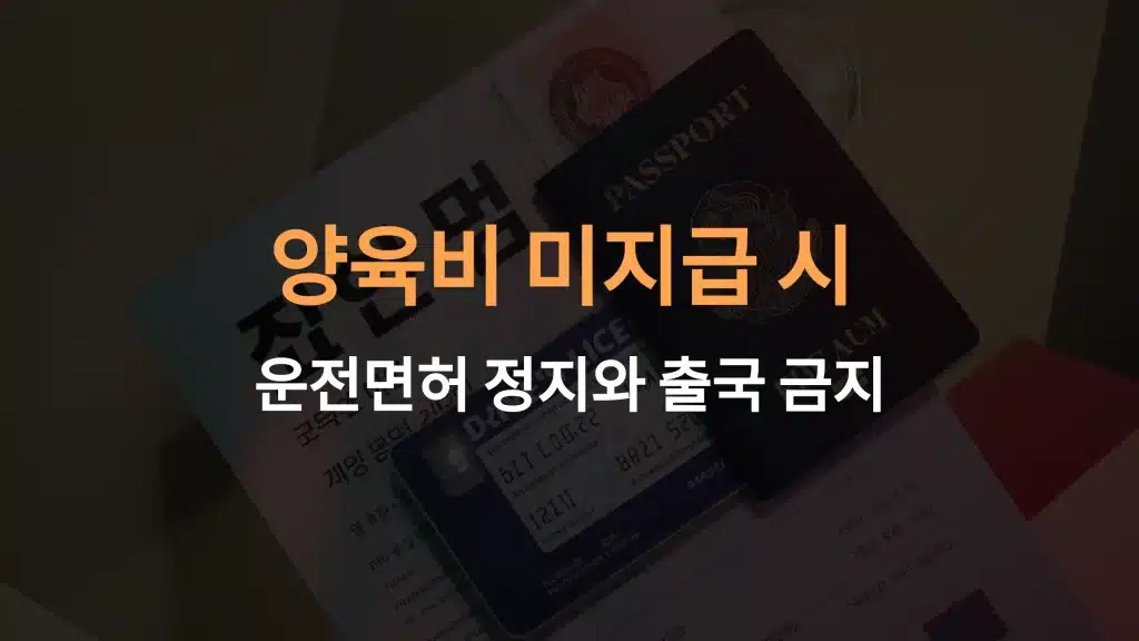 양육비 미지급 시 운전면허 정지와 출국 금지: 실제 사례와 법적 절차