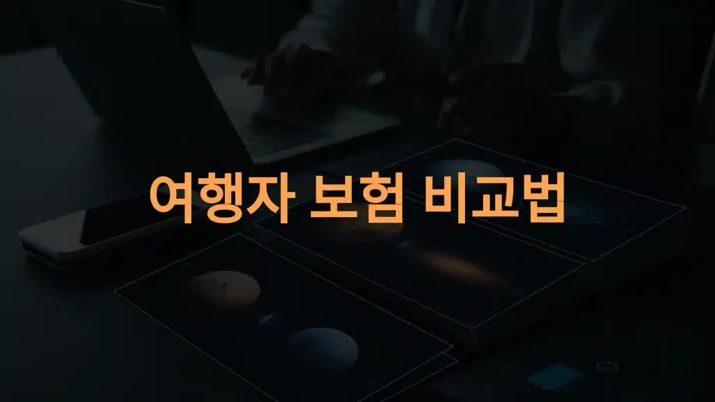 여행자 보험 비교하는 방법