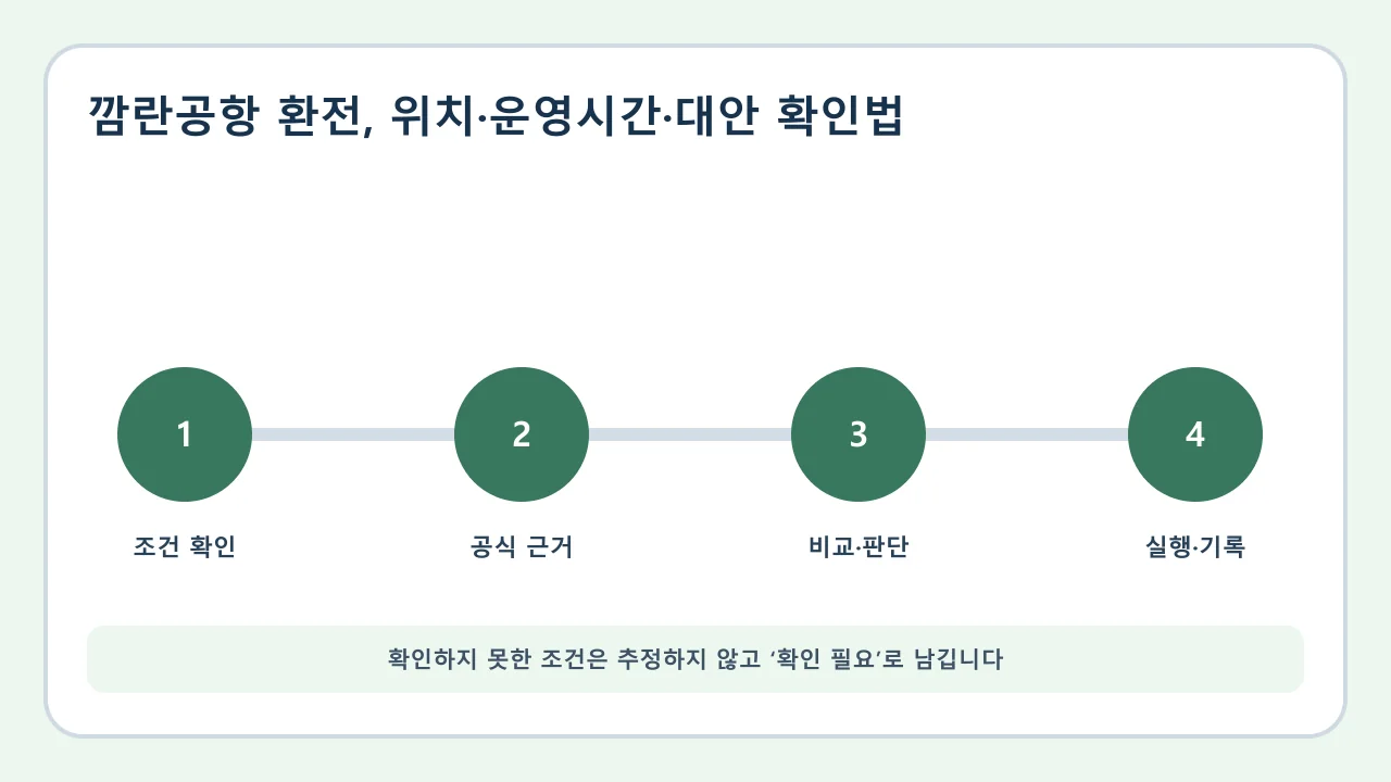 깜란공항 환전 확인·비교·실행·기록 순서