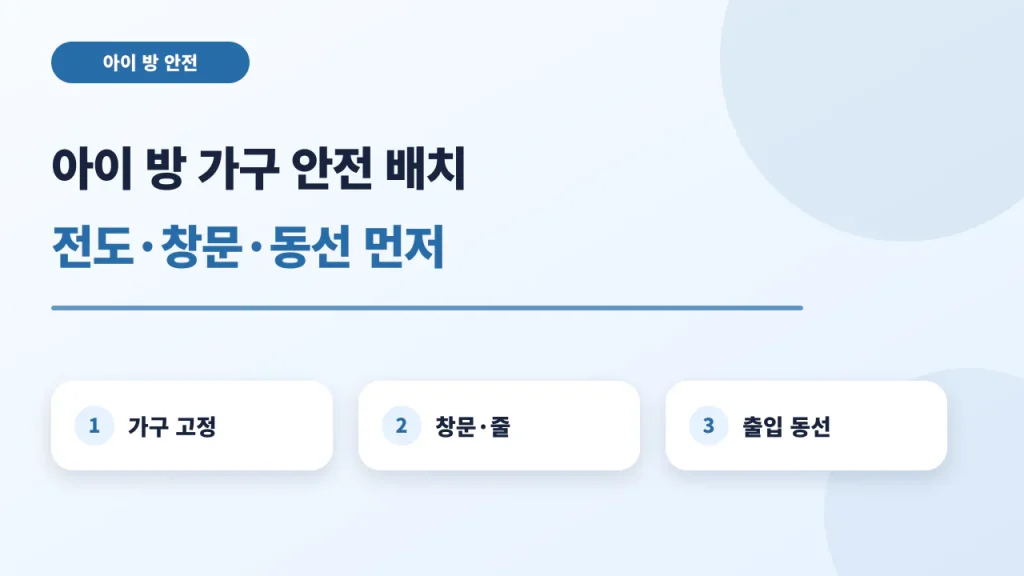 아이 방의 가구 고정·창문·동선 안전 배치