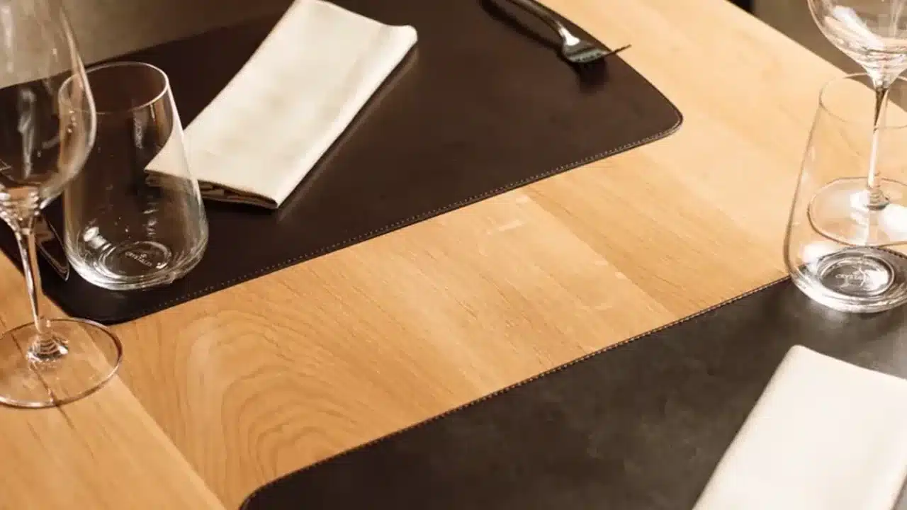 상견례 식당의 메뉴와 예약금 취소 조건을 비교하는 모습