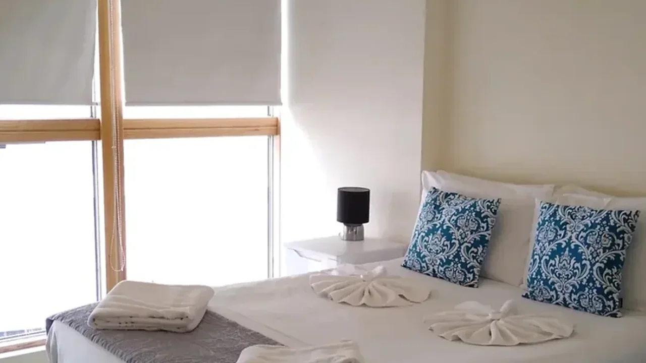 베개 커버와 세탁 라벨 확인