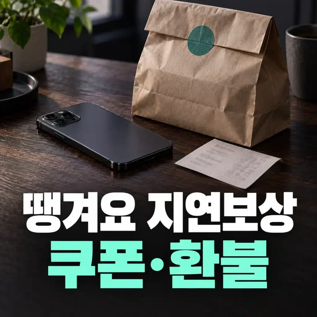 스마트폰과 음식 포장, 영수증