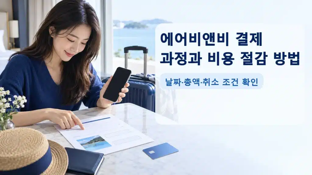 에어비앤비 결제 과정과 비용 절감 방법에서 현재 조건을 확인하는 실사 안내 장면