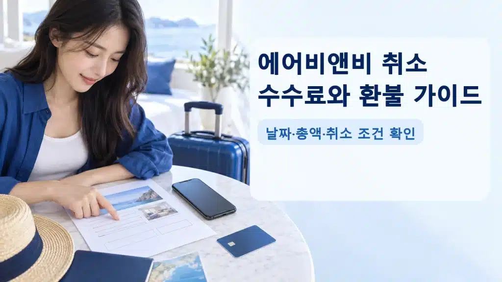 에어비앤비 취소 수수료와 환불 가이드에서 현재 조건을 확인하는 실사 안내 장면
