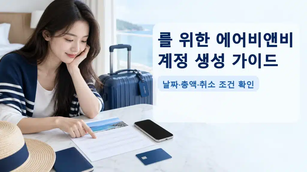 를 위한 에어비앤비 계정 생성 가이드에서 현재 조건을 확인하는 실사 안내 장면