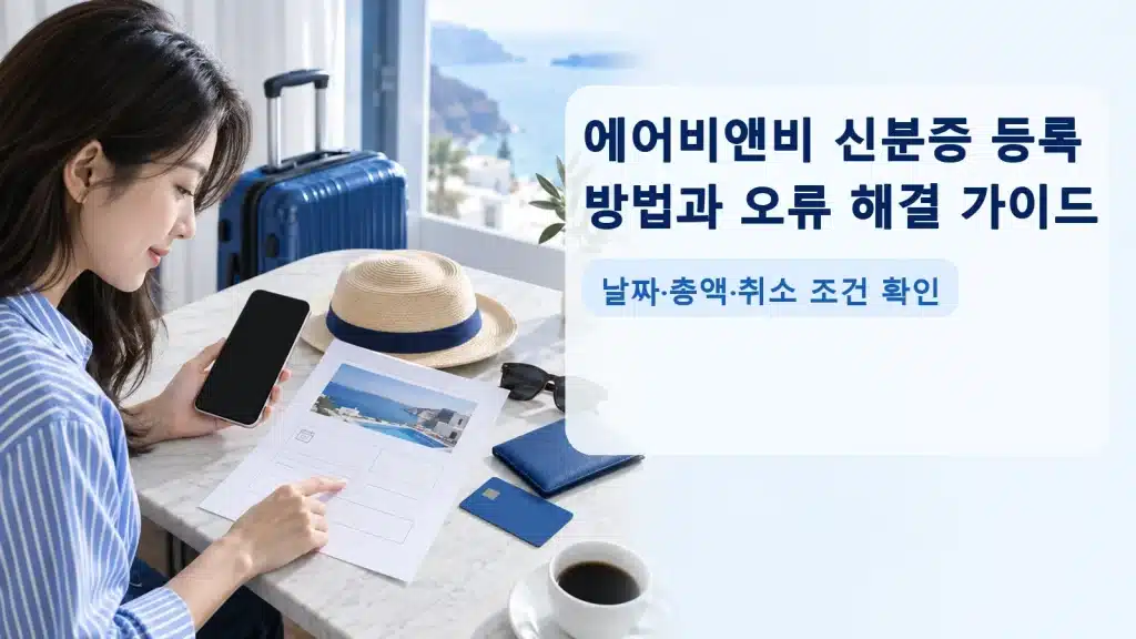 에어비앤비 신분증 등록 방법과 오류 해결 가이드에서 현재 조건을 확인하는 실사 안내 장면