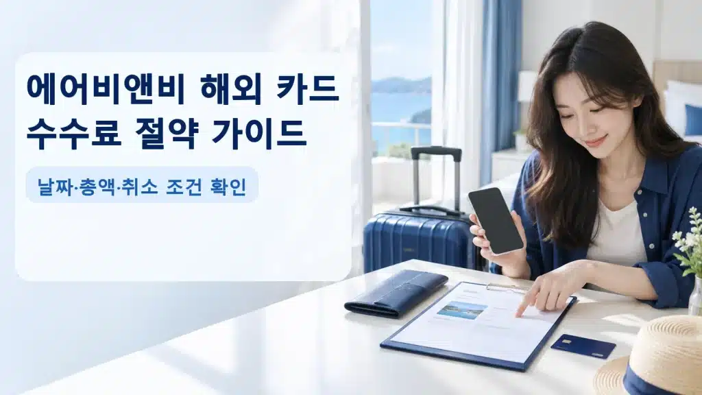 에어비앤비 해외 카드 수수료 절약 가이드에서 현재 조건을 확인하는 실사 안내 장면