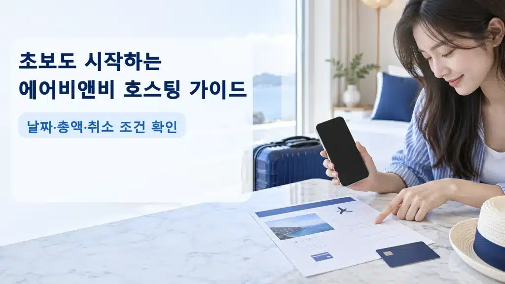 초보도 시작하는 에어비앤비 호스팅 가이드에서 현재 조건을 확인하는 실사 안내 장면