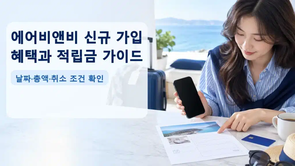 에어비앤비 신규 가입 혜택과 적립금 가이드에서 현재 조건을 확인하는 실사 안내 장면
