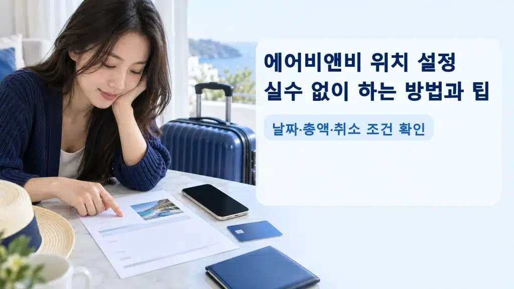에어비앤비 위치 설정 실수 없이 하는 방법과 팁에서 현재 조건을 확인하는 실사 안내 장면