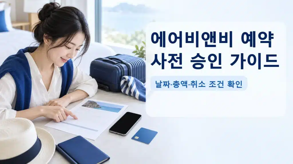에어비앤비 예약 사전 승인 가이드에서 현재 조건을 확인하는 실사 안내 장면