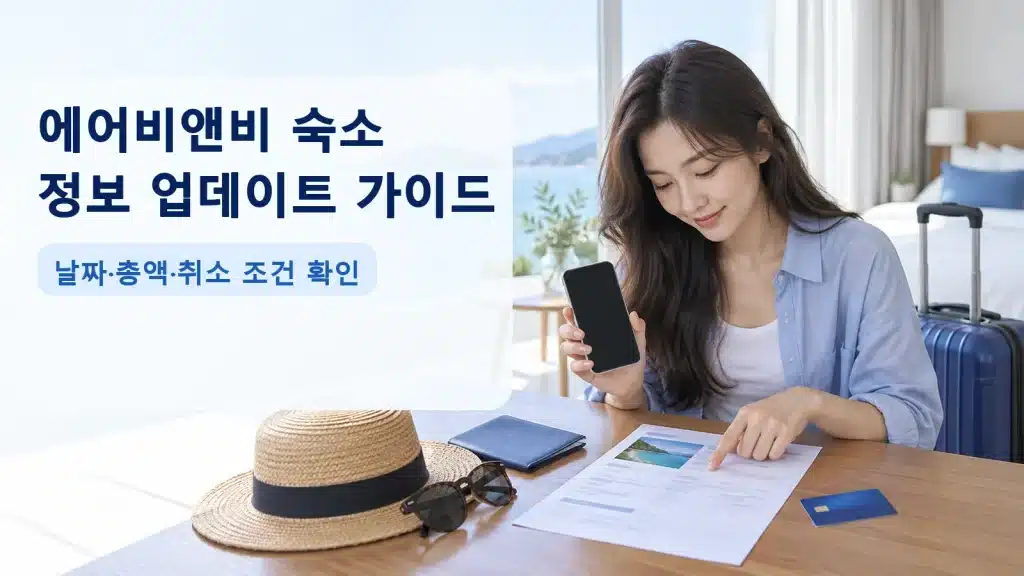 에어비앤비 숙소 정보 업데이트 가이드에서 현재 조건을 확인하는 실사 안내 장면