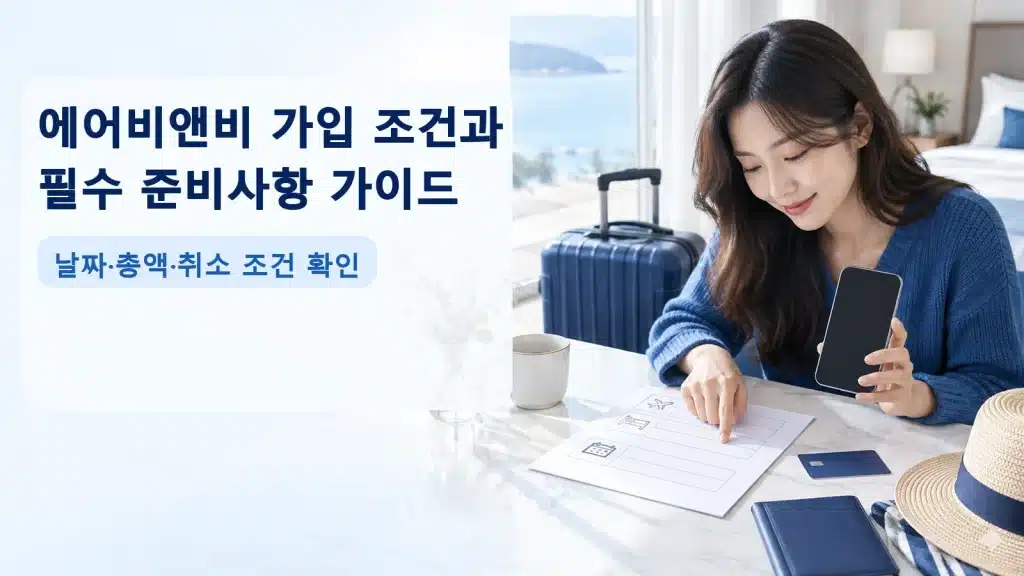 에어비앤비 가입 조건과 필수 준비사항 가이드에서 현재 조건을 확인하는 실사 안내 장면