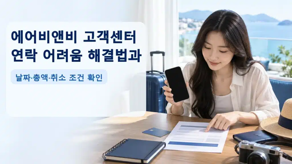 에어비앤비 고객센터 연락 어려움 해결법과에서 현재 조건을 확인하는 실사 안내 장면