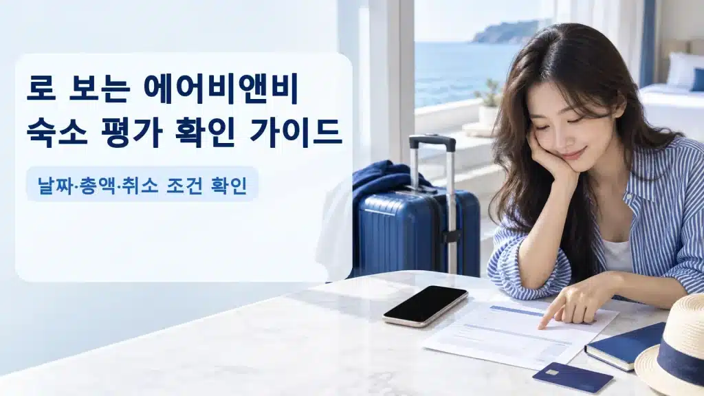 로 보는 에어비앤비 숙소 평가 확인 가이드에서 현재 조건을 확인하는 실사 안내 장면