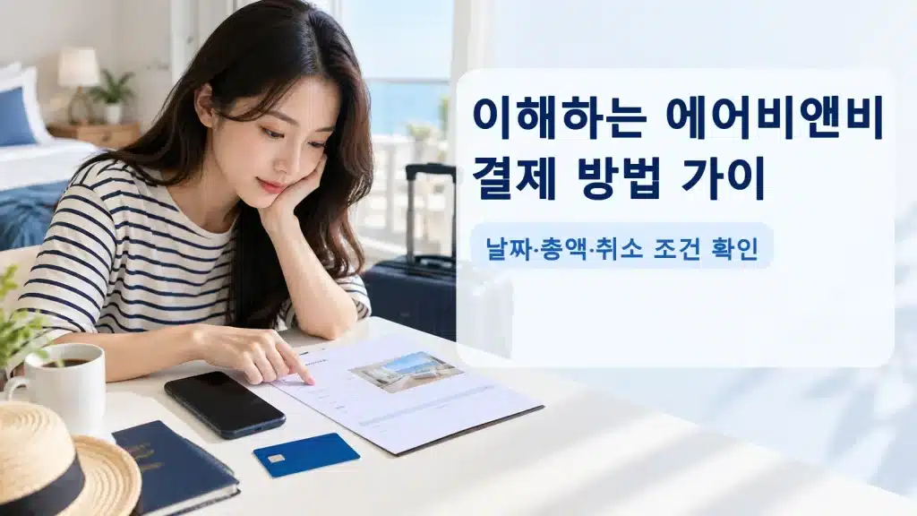 이해하는 에어비앤비 결제 방법 가이에서 현재 조건을 확인하는 실사 안내 장면
