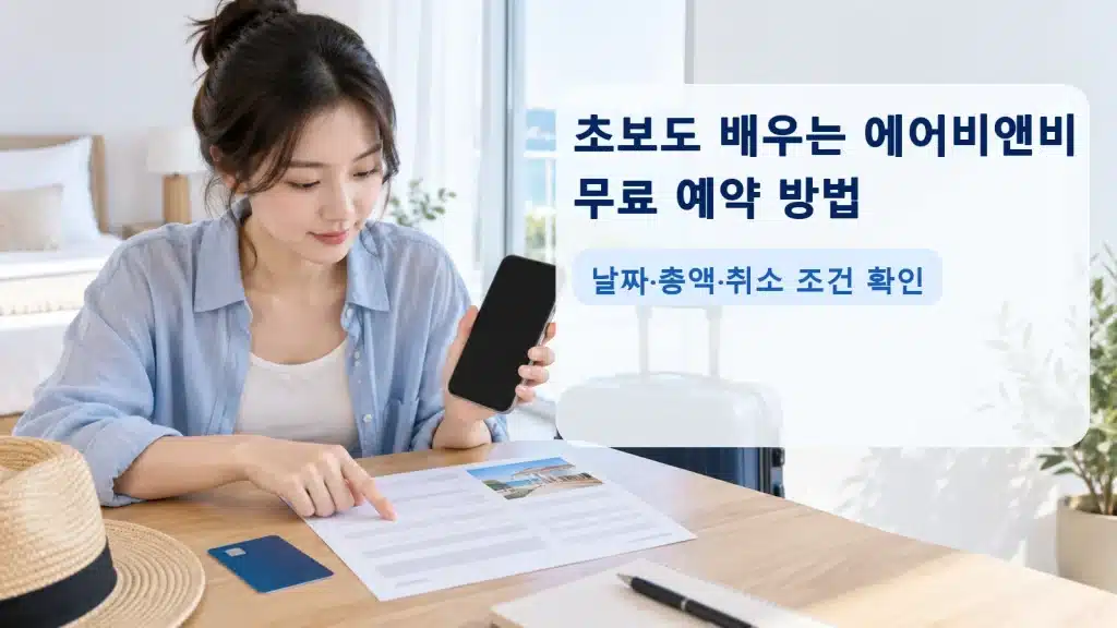 초보도 배우는 에어비앤비 무료 예약 방법에서 현재 조건을 확인하는 실사 안내 장면