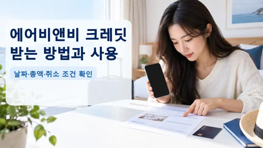 에어비앤비 크레딧 받는 방법과 사용에서 현재 조건을 확인하는 실사 안내 장면