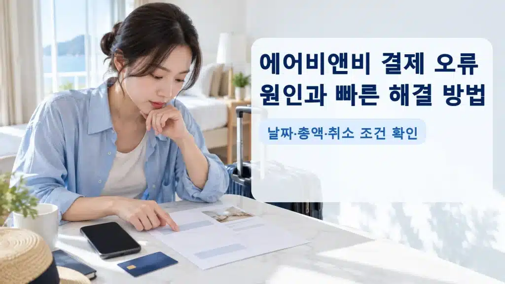 에어비앤비 결제 오류 원인과 빠른 해결 방법에서 현재 조건을 확인하는 실사 안내 장면