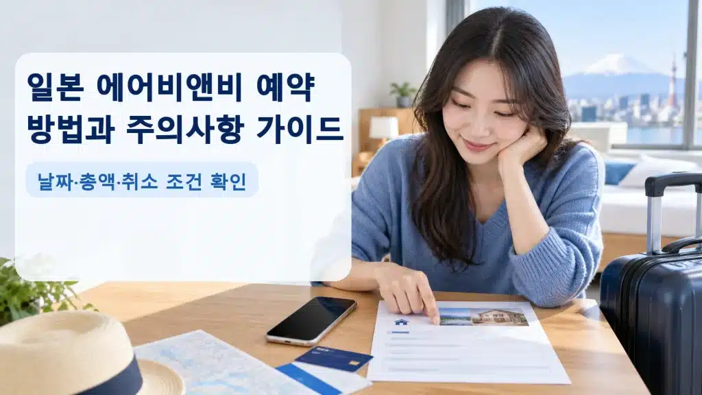 일본 에어비앤비 예약 방법과 주의사항 가이드에서 현재 조건을 확인하는 실사 안내 장면