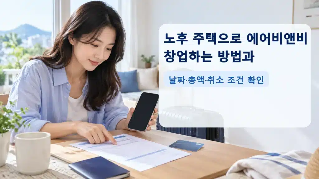 노후 주택으로 에어비앤비 창업하는 방법과에서 현재 조건을 확인하는 실사 안내 장면