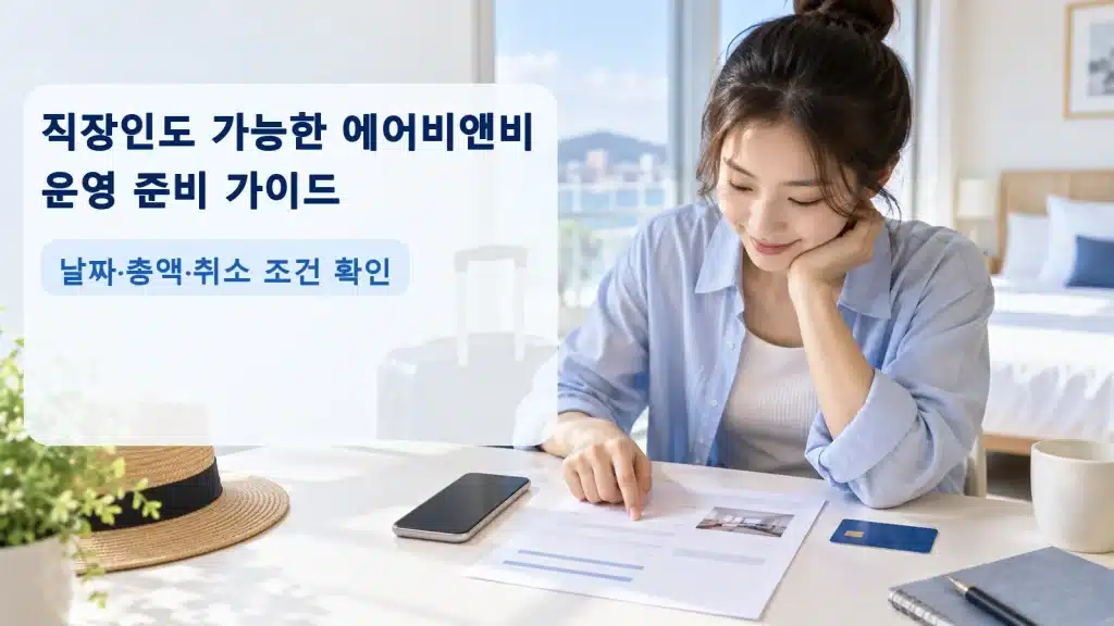 직장인도 가능한 에어비앤비 운영 준비 가이드에서 현재 조건을 확인하는 실사 안내 장면