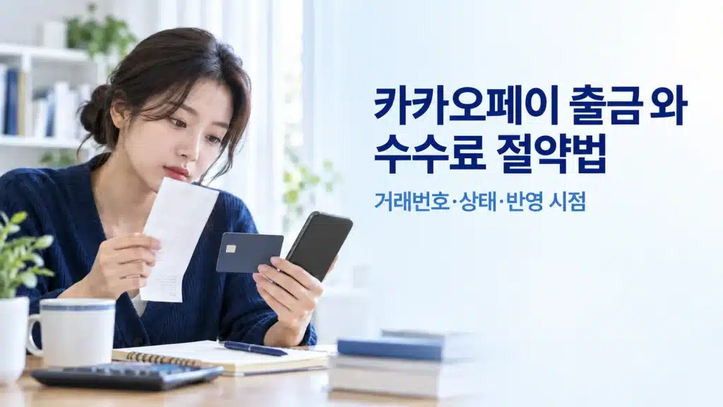 카카오페이 출금 와 수수료 절약법에서 현재 조건을 확인하는 실사 안내 장면