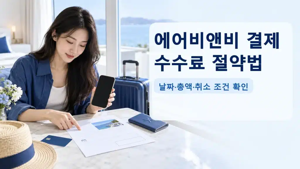 에어비앤비 결제 수수료 절약법에서 현재 조건을 확인하는 실사 안내 장면