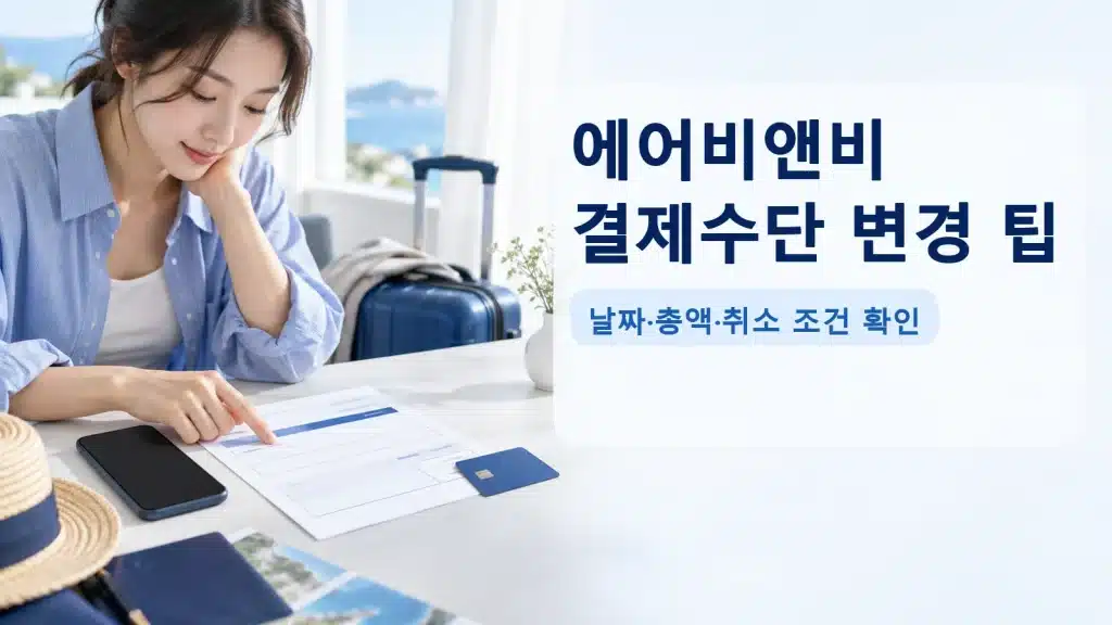 에어비앤비 결제수단 변경 팁에서 현재 조건을 확인하는 실사 안내 장면