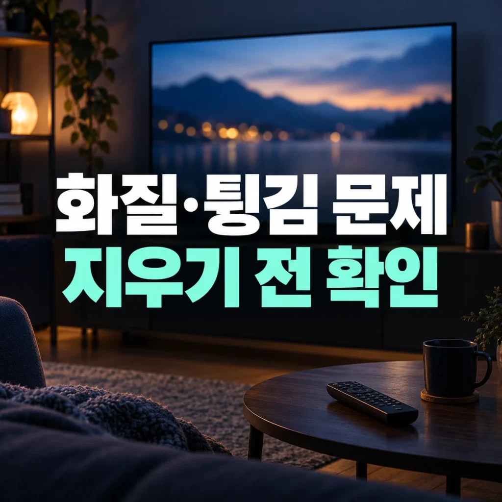 TV와 리모컨으로 표현한 재생 화질과 앱 오류 점검