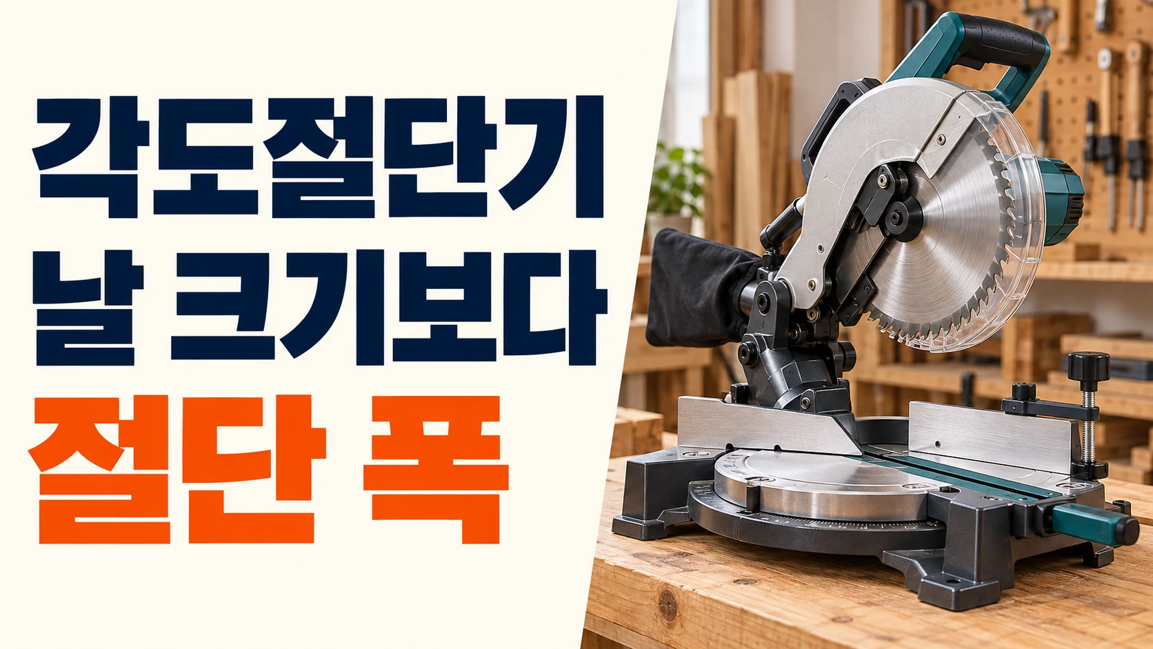 각도절단기의 톱날 크기와 실제 절단 폭 선택 기준