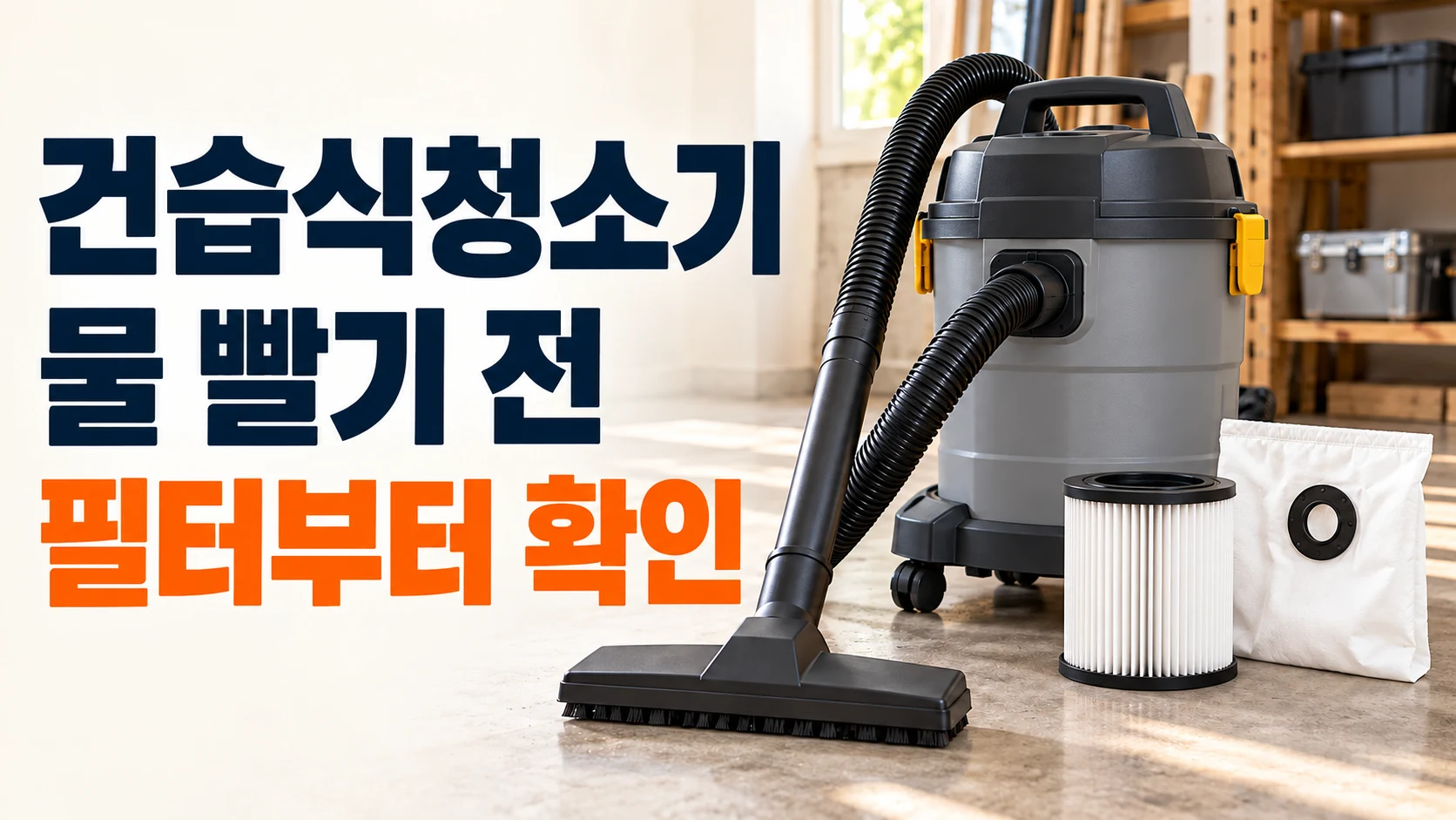 건습식청소기와 카트리지 필터·먼지봉투 선택 기준
