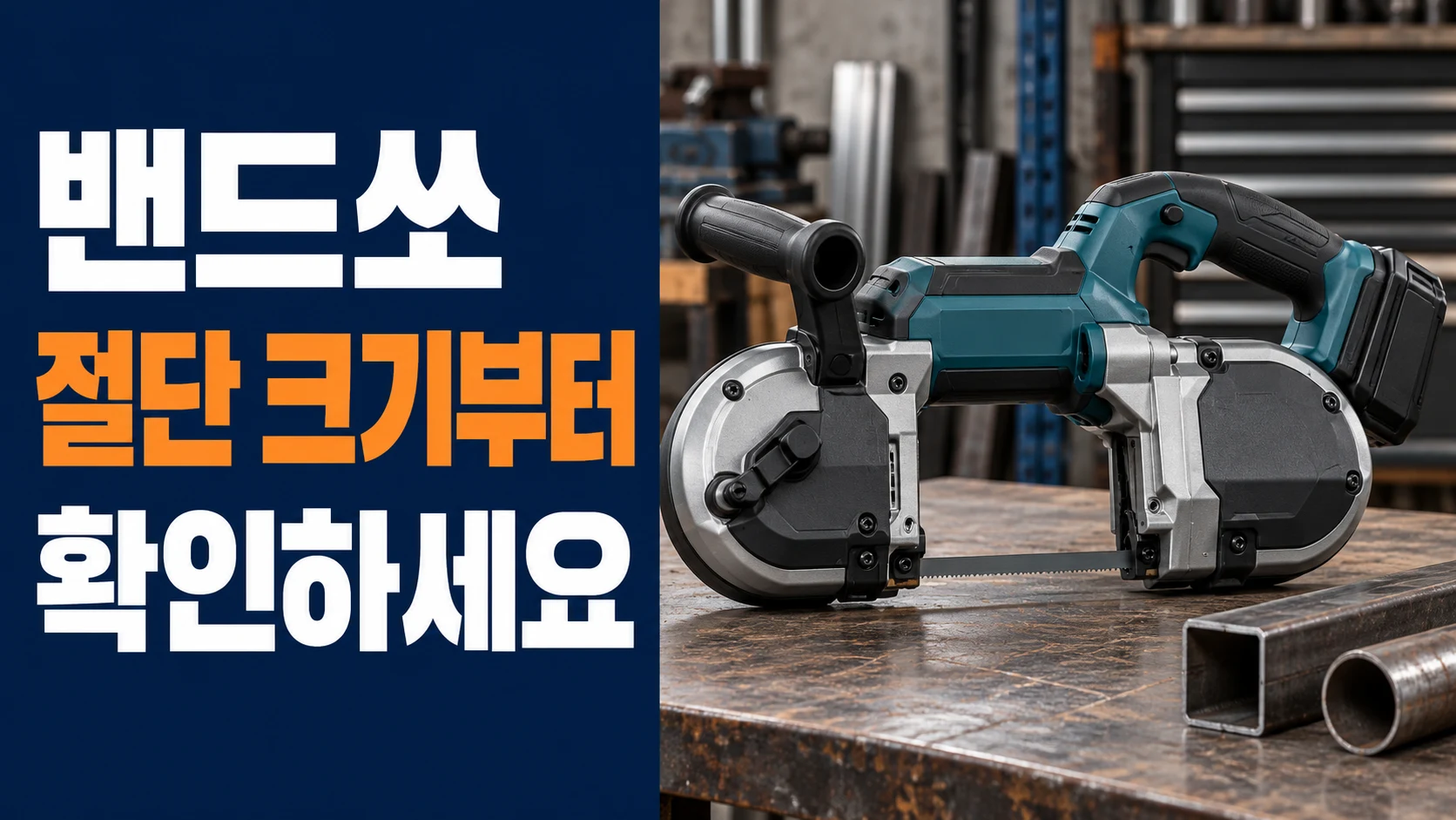 휴대용 밴드쏘와 원형·사각 파이프, 절단 크기부터 확인하세요 문구
